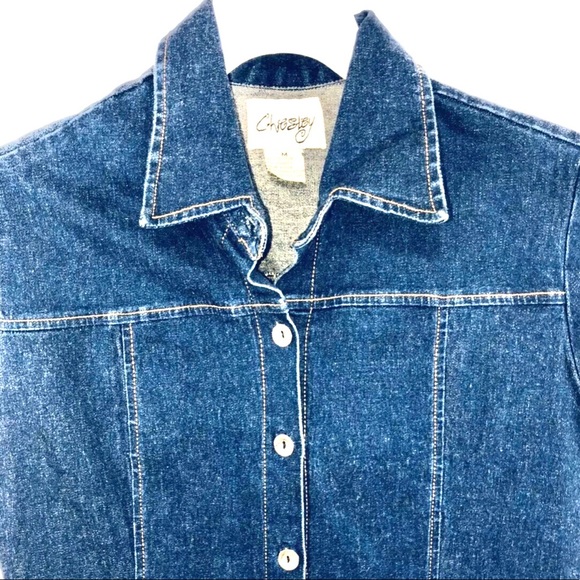 Chesley Women's Denim Dress Front Button Size M - Picture 3 of 8